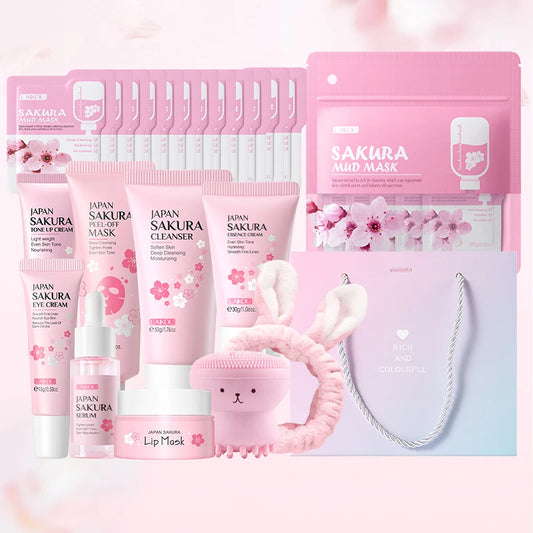 Japan Sakura Skincare Set Moisturizing Anti-Aging Kit