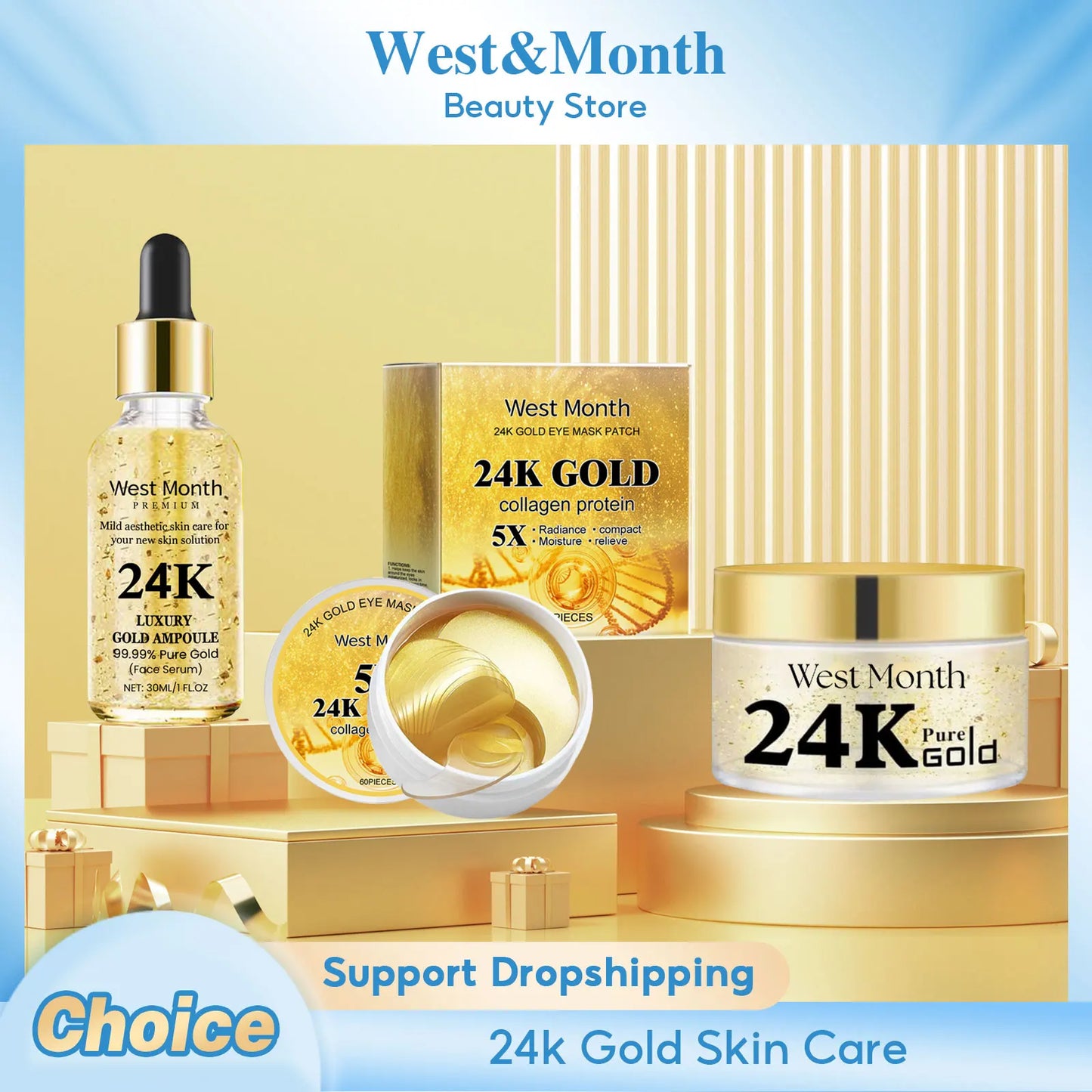 24k Gold Facial Skin Care Set